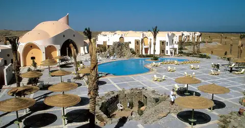 Shams Alam Beach Resort in Marsa Alam de zwembaden van het resort