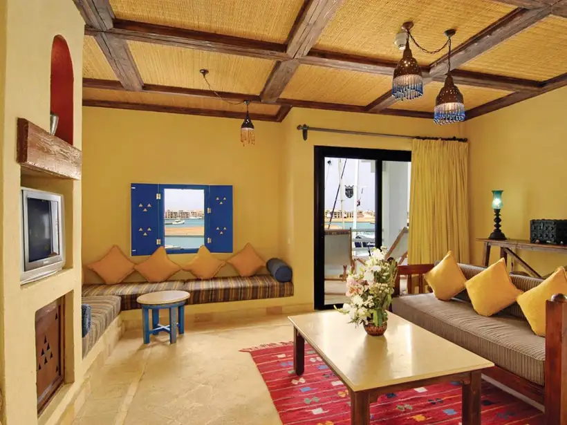 Marina Lodge in Port Ghalib een van de kamers van het resort