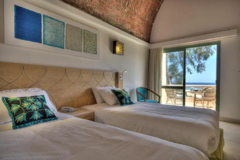 Shams Alam Beach Resort in Marsa Alam een van de kamers met zeezicht