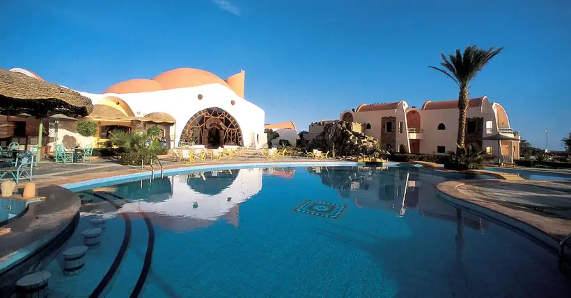 Shams Alam Beach Resort in Marsa Alam de zwembaden van het resort