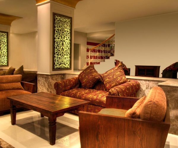 Aurora Bay Resort in Marsa Alam de lounge van het resort