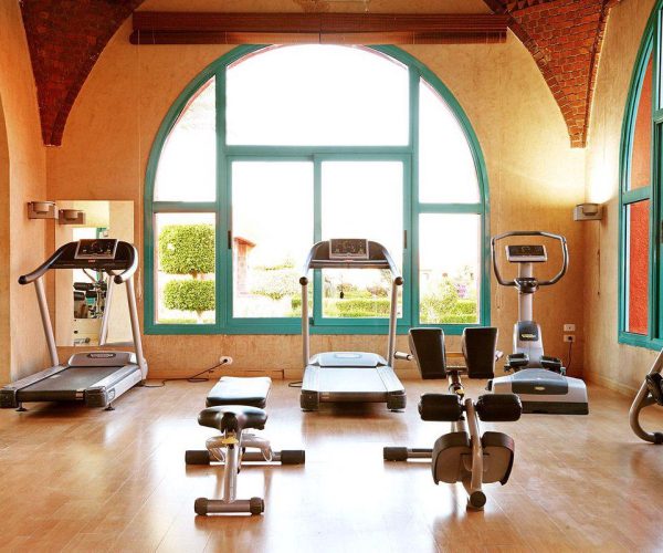 Hotelux Oriental Coast in Marsa Alam in de fitnessruimte van het resort