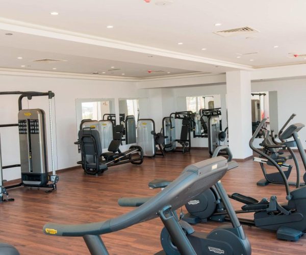 Sataya Resort in Marsa Alam de fitnessruimte van het resort