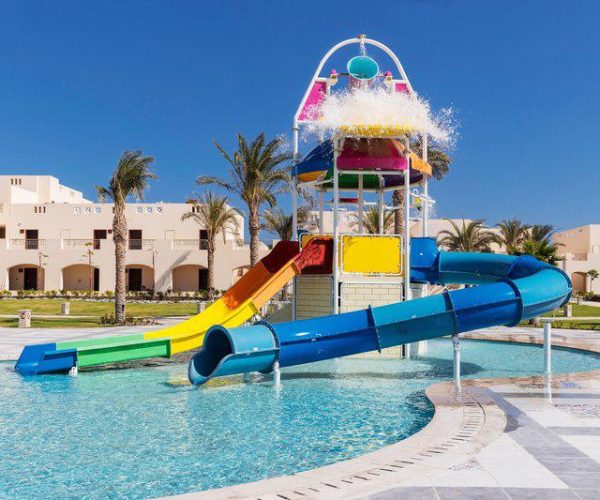 Sataya Resort in Marsa Alam het spraypark voor de kids