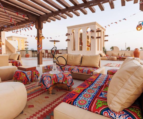 True Beach Resort in Marsa Alam de sishalounge van het resort